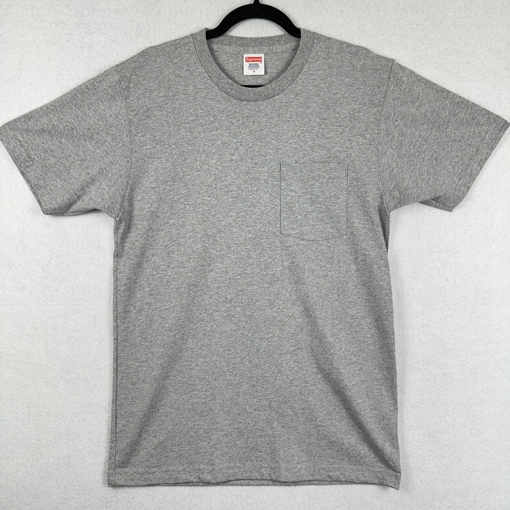 Supreme Blank Gray Pocket T-Shirt Size M
